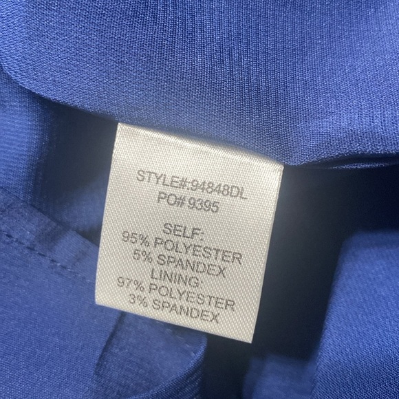 Skies are blue navy blue spaghetti strap sliver gromet dress size S NWT - Picture 9 of 9